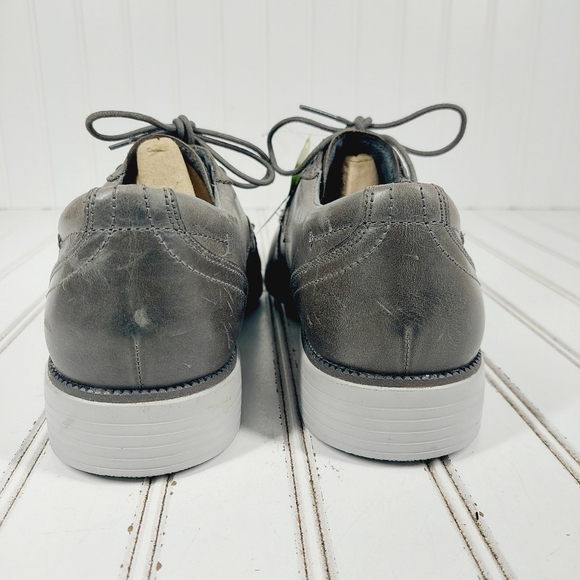 New Rockport TMDS Plain Toe Grey Leather Lace Up Oxfords C788 main image 6